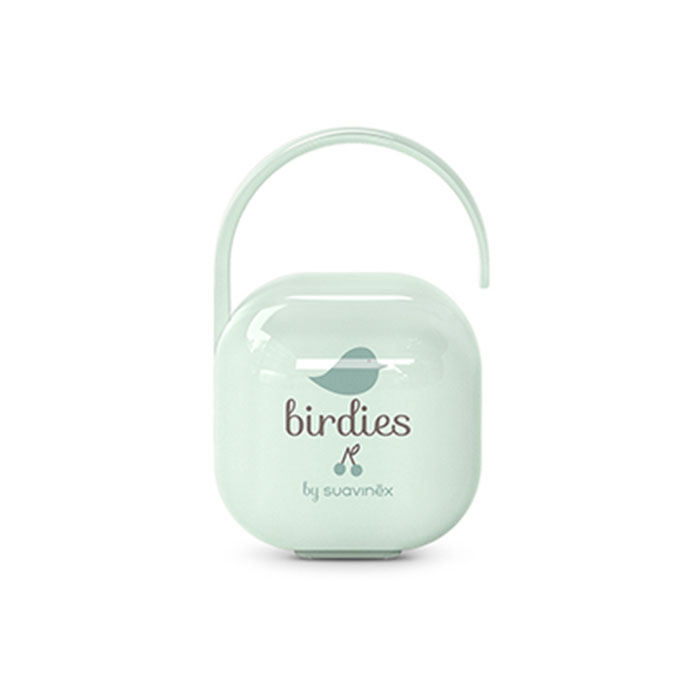 Suavinex Portachupetes Prints Birdies +0m Verde