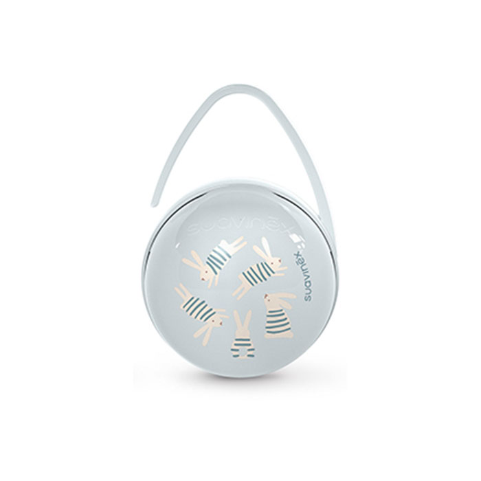 Suavinex Portachupetes Wonderland Duo Conejos Azul