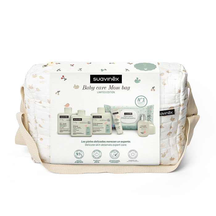 Suavinex Set Bolso Cosmética Para Carro Birdies Beige