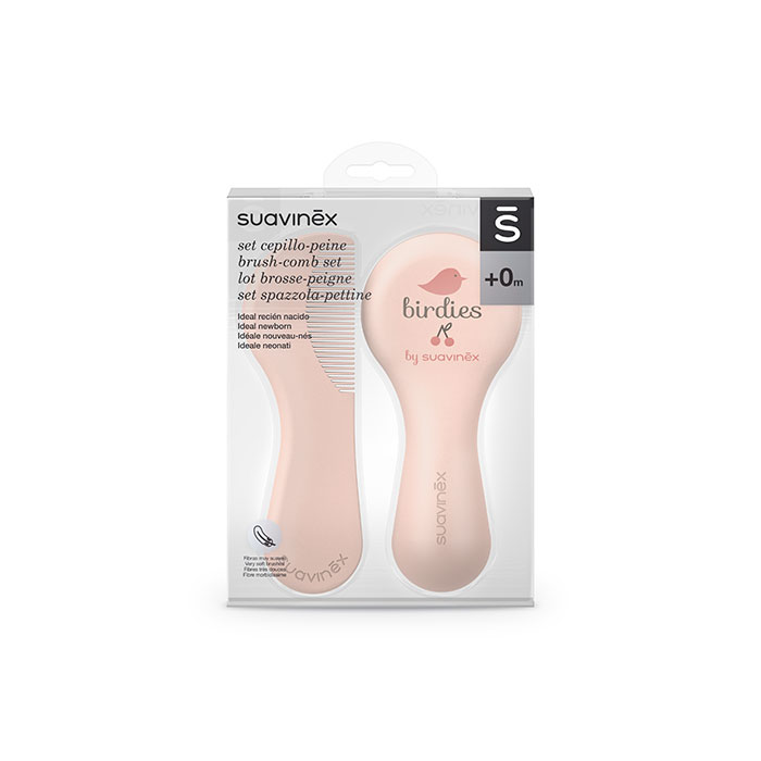 Suavinex Set Cepillo y Peine Rosa