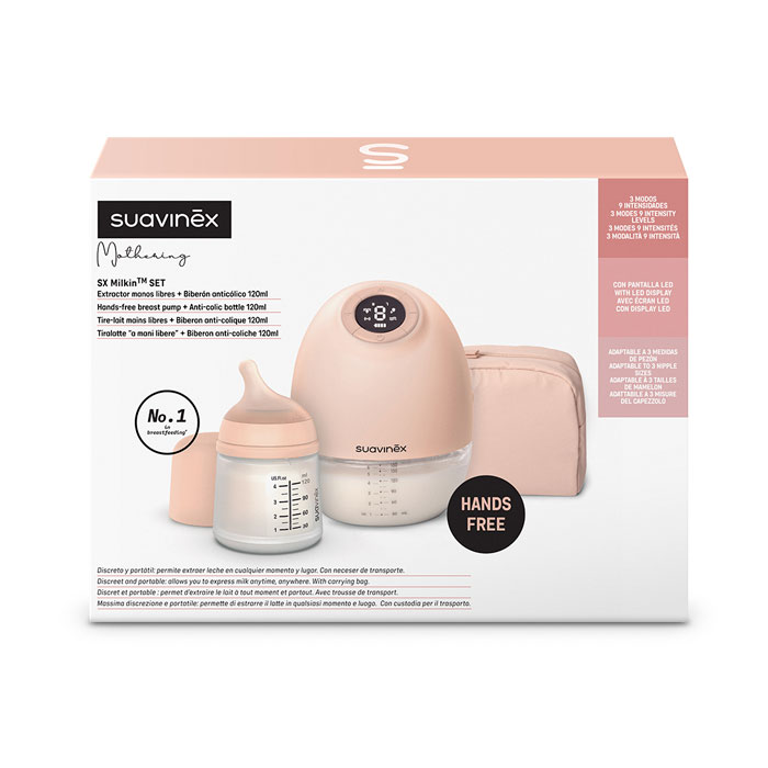 Suavinex Set Extractor Manos Libres + Biberón Anticólico 120ml