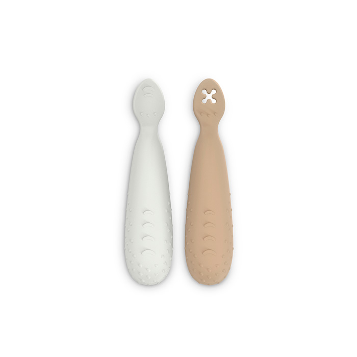 Suavinex Set Precuchara Aprendizaje Silicona Colour Essence Beige 2 Uds