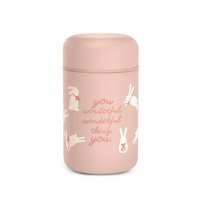 Suavinex Termo Para Papillas Wonderland Conejos Rosa 400ml