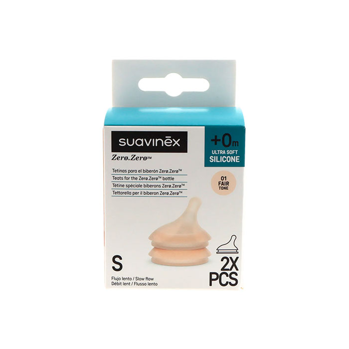 Suavinex Tetina Anticólico Zero Zero Flujo Lento 01 Fair +0m 2 Uds