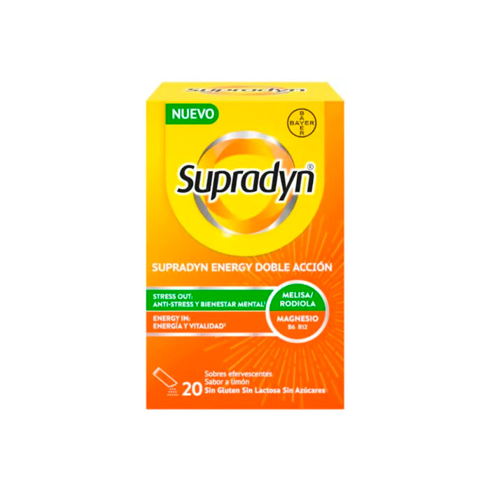 Supradyn Energy Doble Acción Limón 20 Sobre Esfervescentes
