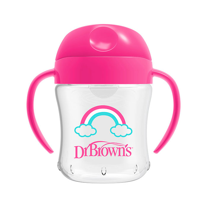 Taza Educativa Dr Brown´s 180 ml Rosa