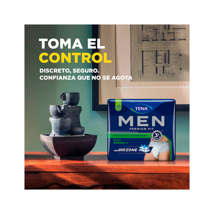 Tena Men Premium Fit Ropa Interior Protectora Maxi Talla S-m 10 Uds