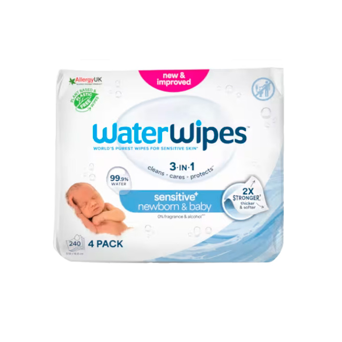 Toallitas Waterwipes 4x60 Unidades (240 Toallitas)