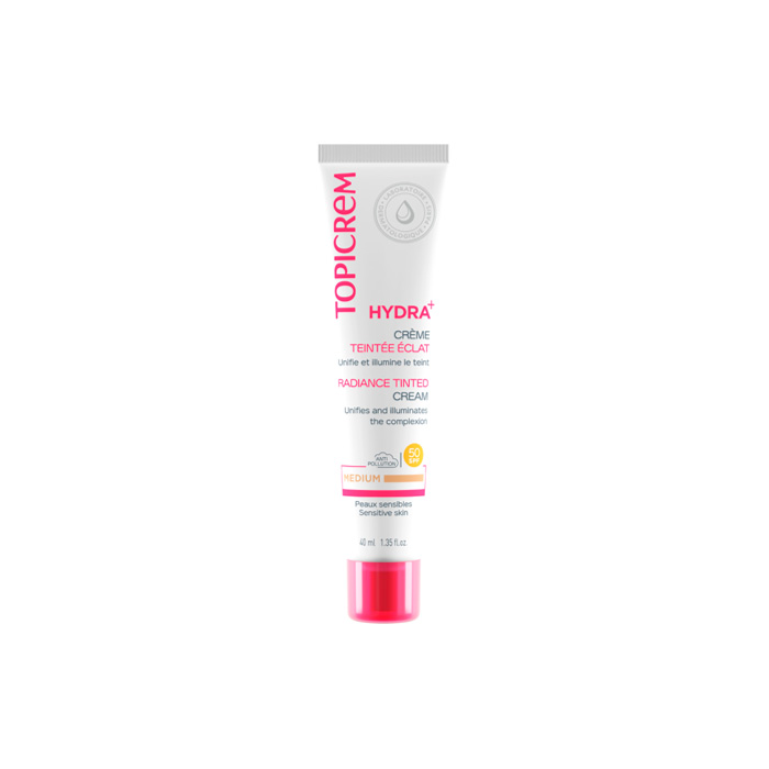 Topicrem Hydra+ Crema con Color Iluminadora Medium Spf50 40ml