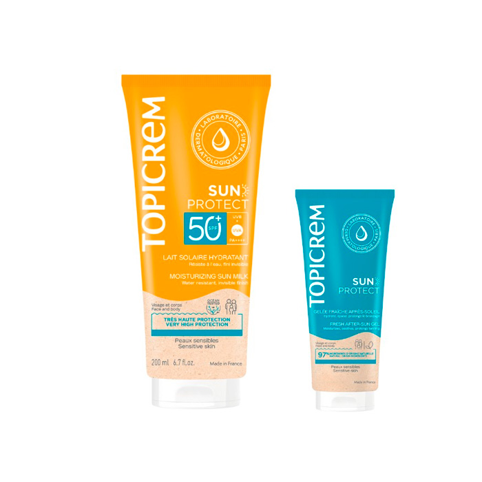 Topicrem Sun Protect Leche Spf50+ 200 ml + Aftersun 50 ml Pack Familiar