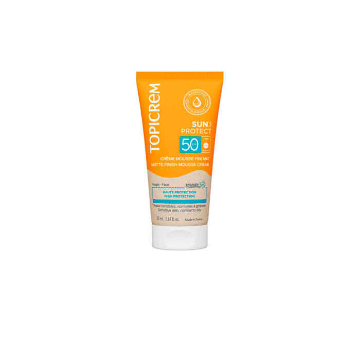Topicrem Sun Protect Crema Mousse Acabado Mate Spf50 50ml