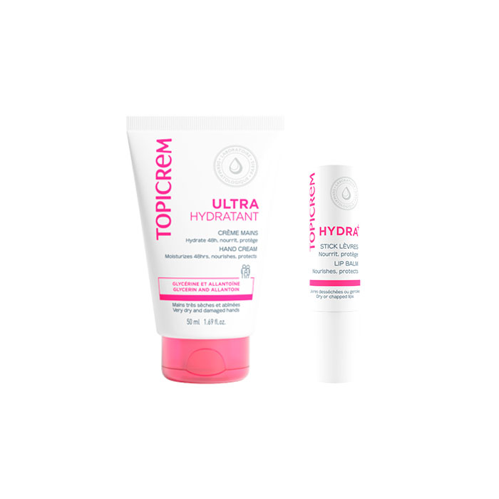 Topicrem Uh Crema de Manos Ultra Hidratante 50ml + Hydra+ Bálsamo Labial 4g