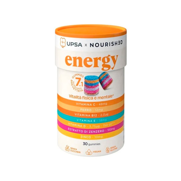Upsa X Nourished Energy 30 Gummies Sabor Afrutado
