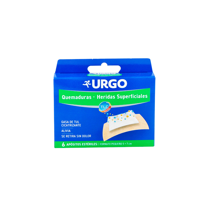 Urgo Quemaduras Heridas Superficiales 6 Apósitos Esteriles 5x7cm