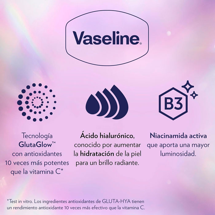 Vaseline Gluta-hya Loción Sérum Corporal Dewy Radiance Piel Luminosa 75ml