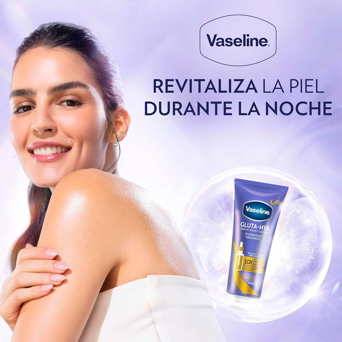 Vaseline Gluta-hya Loción Sérum Corporal Overnight Radiance 200ml