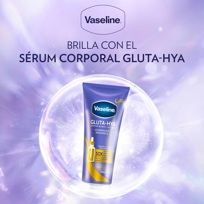 Vaseline Gluta-hya Loción Sérum Corporal Overnight Radiance 200ml