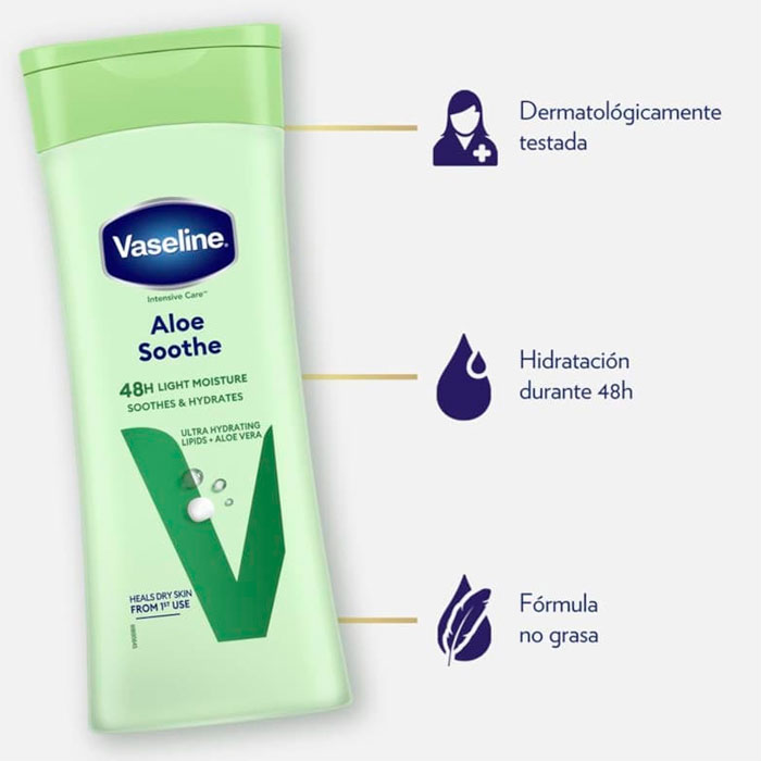 Vaseline Intensive Care Aloe Soothe Loción Corporal Intensiva 400ml