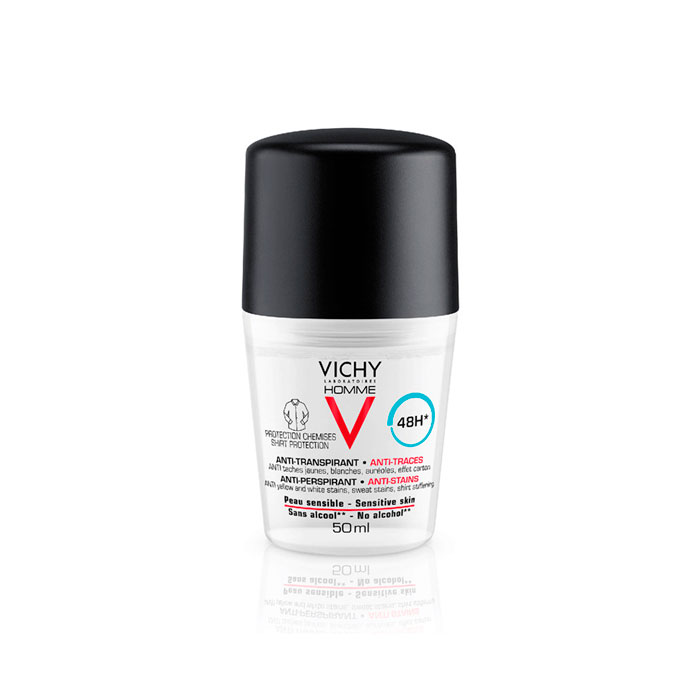 Vichy Homme Desodorante 48h Anti-transpirante y Anti-manchas 50ml
