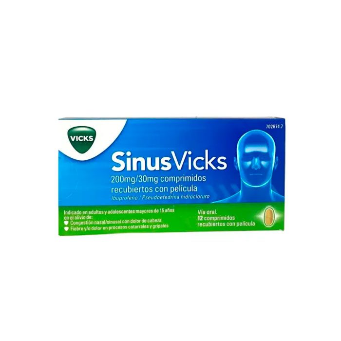 Vicks Sinusvicks 200mg/30mg 12 Comprimidos