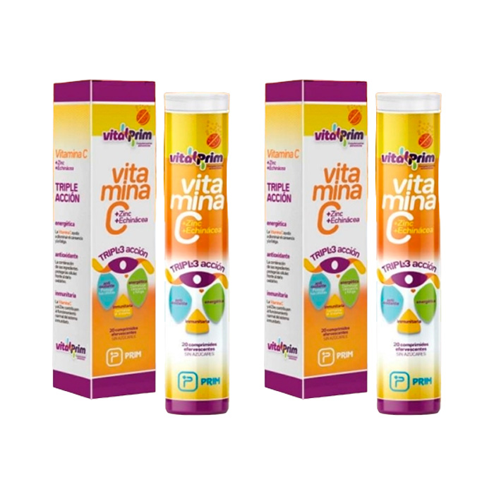 Vitalprim Vitamina C Duplo 24 + 24 Comprimidos Efervescentes