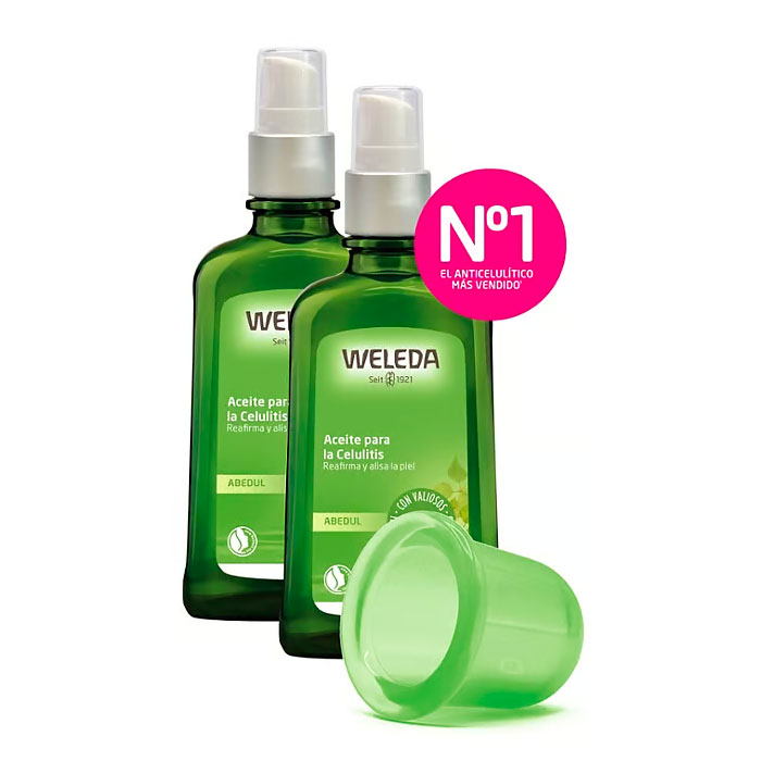 Weleda Aceite Abedul Celulitis Duplo 100ml+100ml Regalo Celulicup