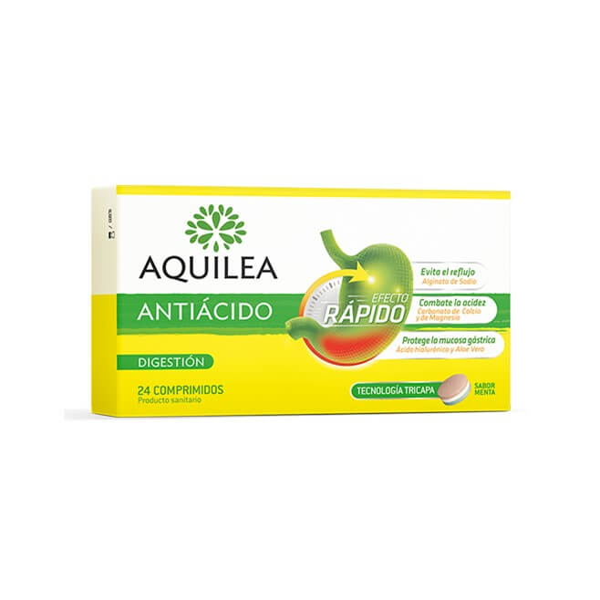 Comprar Aquilea Antiacido Efecto Rapido 24 Comprimidos Tricapa Sabor Menta