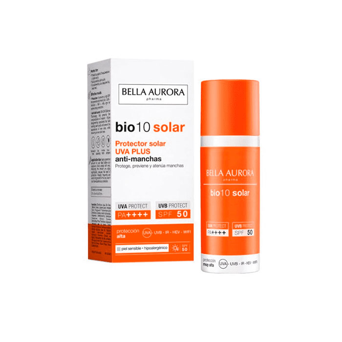 Comprar Bella Aurora Bio10 Protector Solar Uva Plus Antimanchas Spf50+ Piel Sensible 50ml